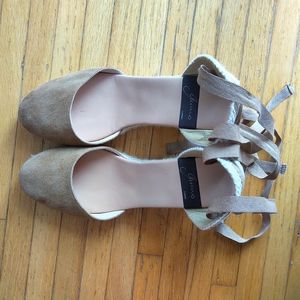 Gaimo Ankle Tie Strap Wedges Espadrilles